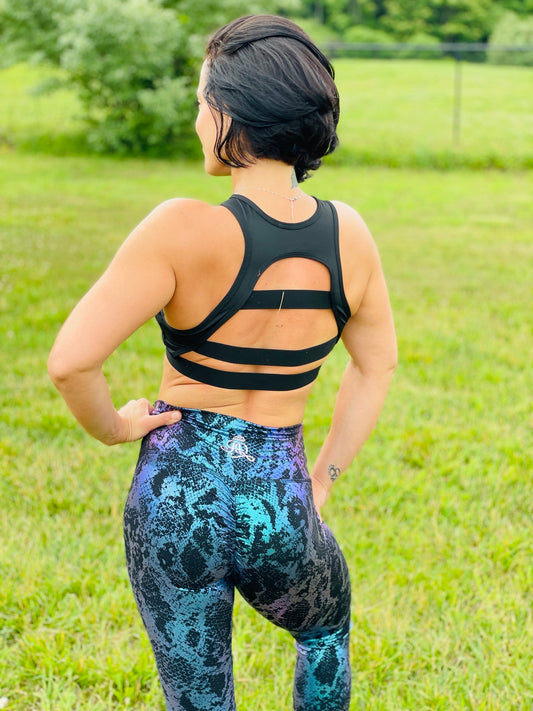 BLUE SNAKE SKIN LEGGING